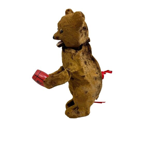 Vintage USSR Soviet Wind-Up Toy Teddy Bear Eating Honey Honeypot With Key - Picture 3 of 6